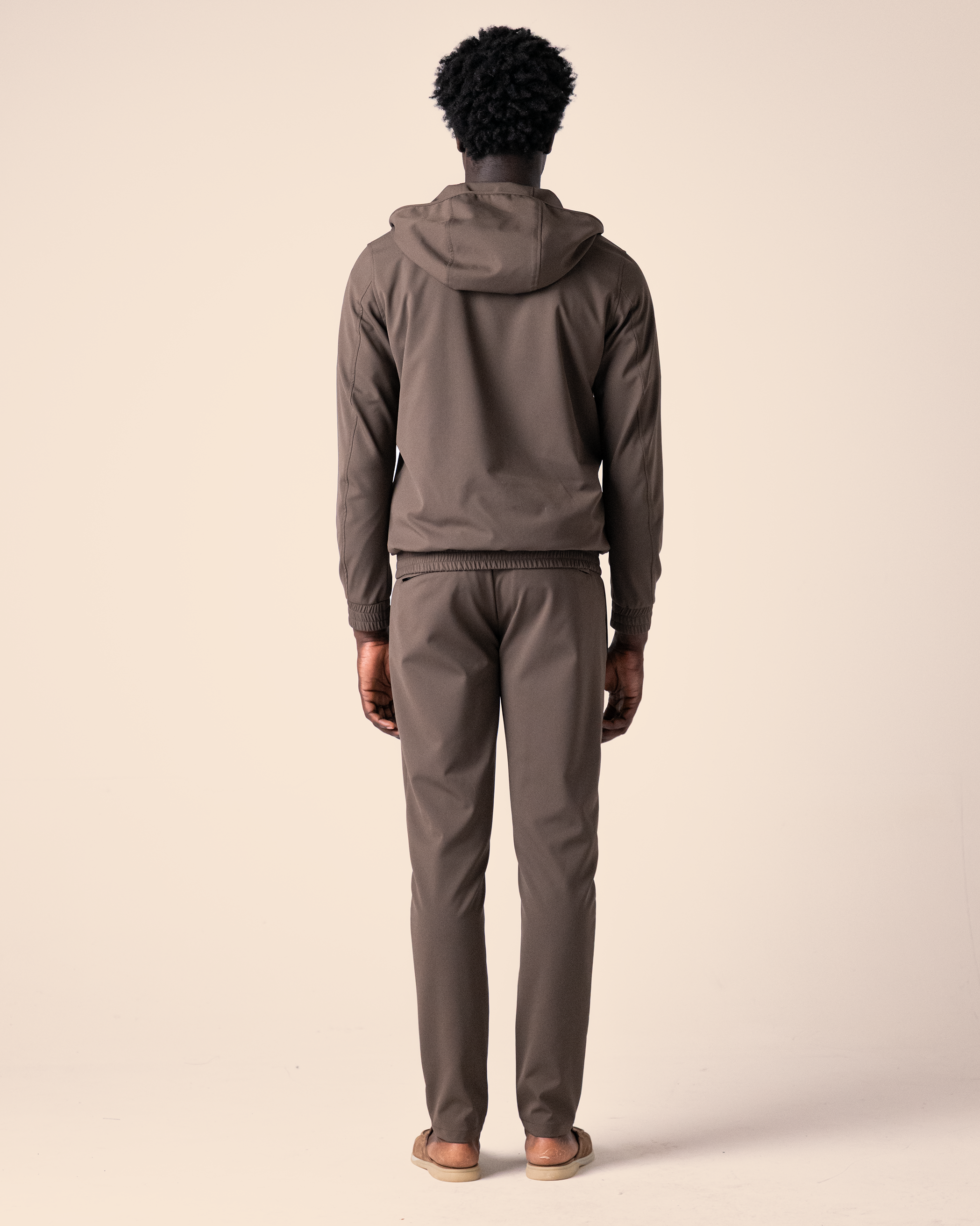 Hooded Tech Suit Brown