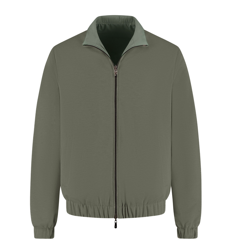 Green jacket on a white background