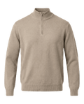 Beige half-zip sweater 