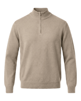 Beige half-zip sweater 