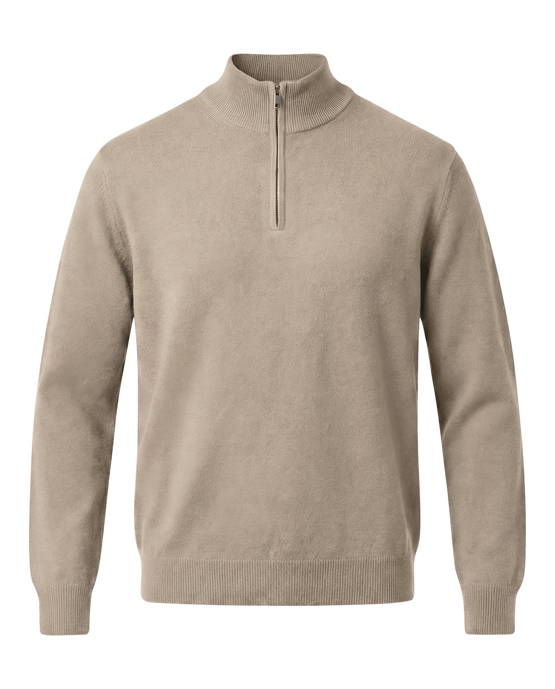 Halfzip Merino Beige