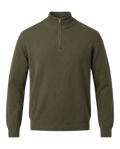 Green half-zip sweater
