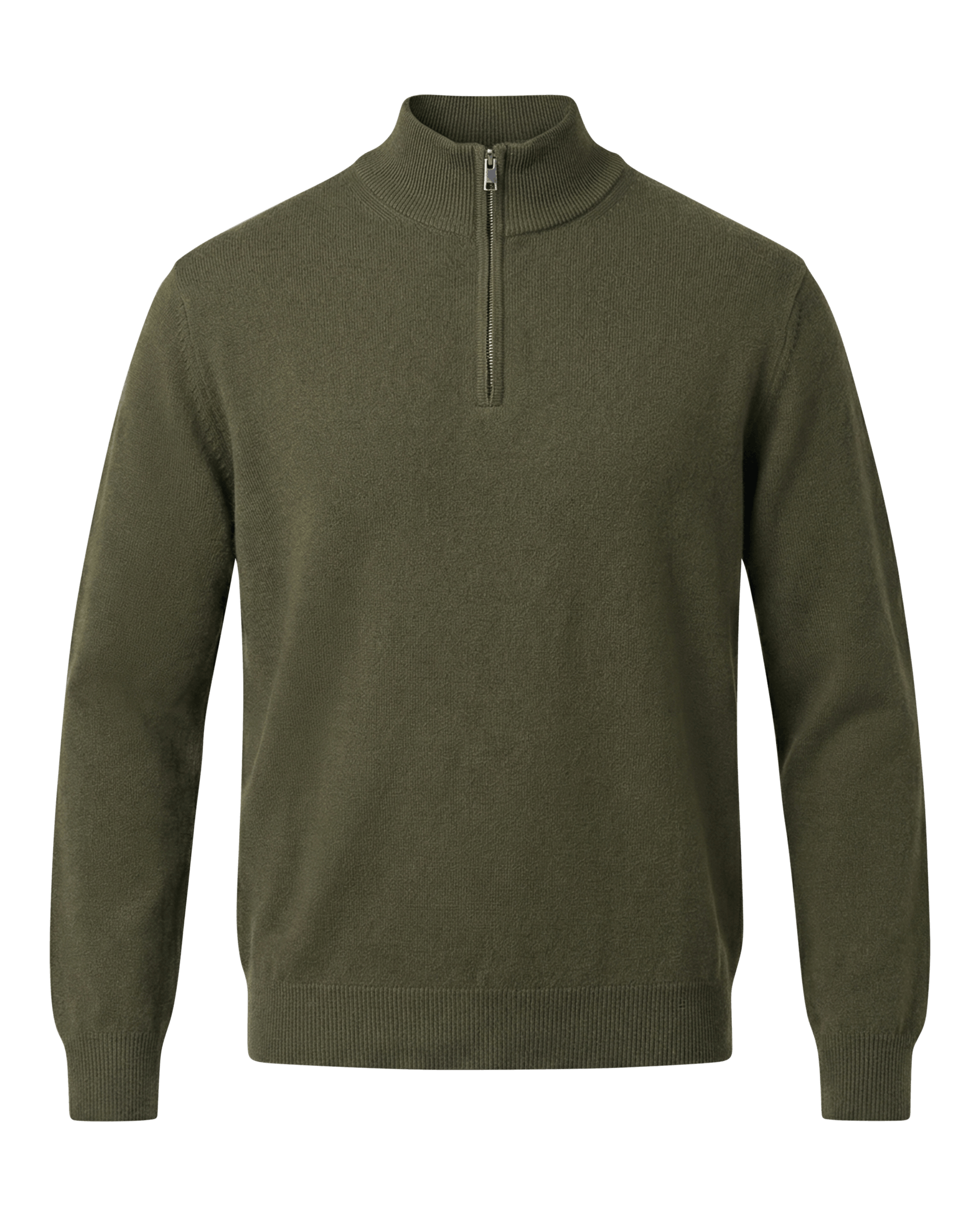 Halfzip Merino Groen