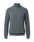 Gray half-zip sweater
