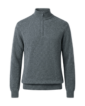 Gray half-zip sweater