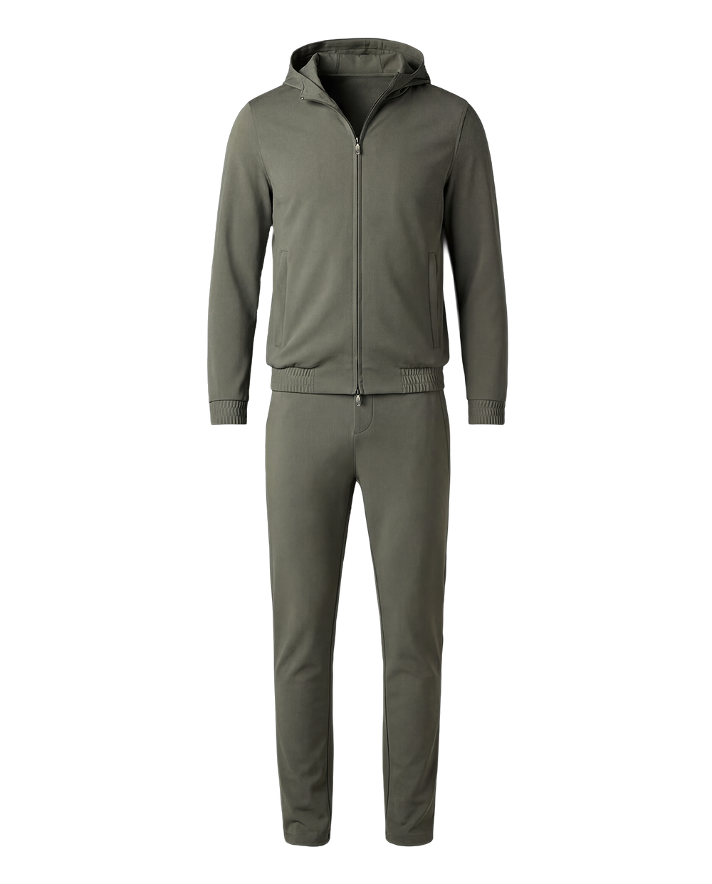 Green tracksuit on a white background