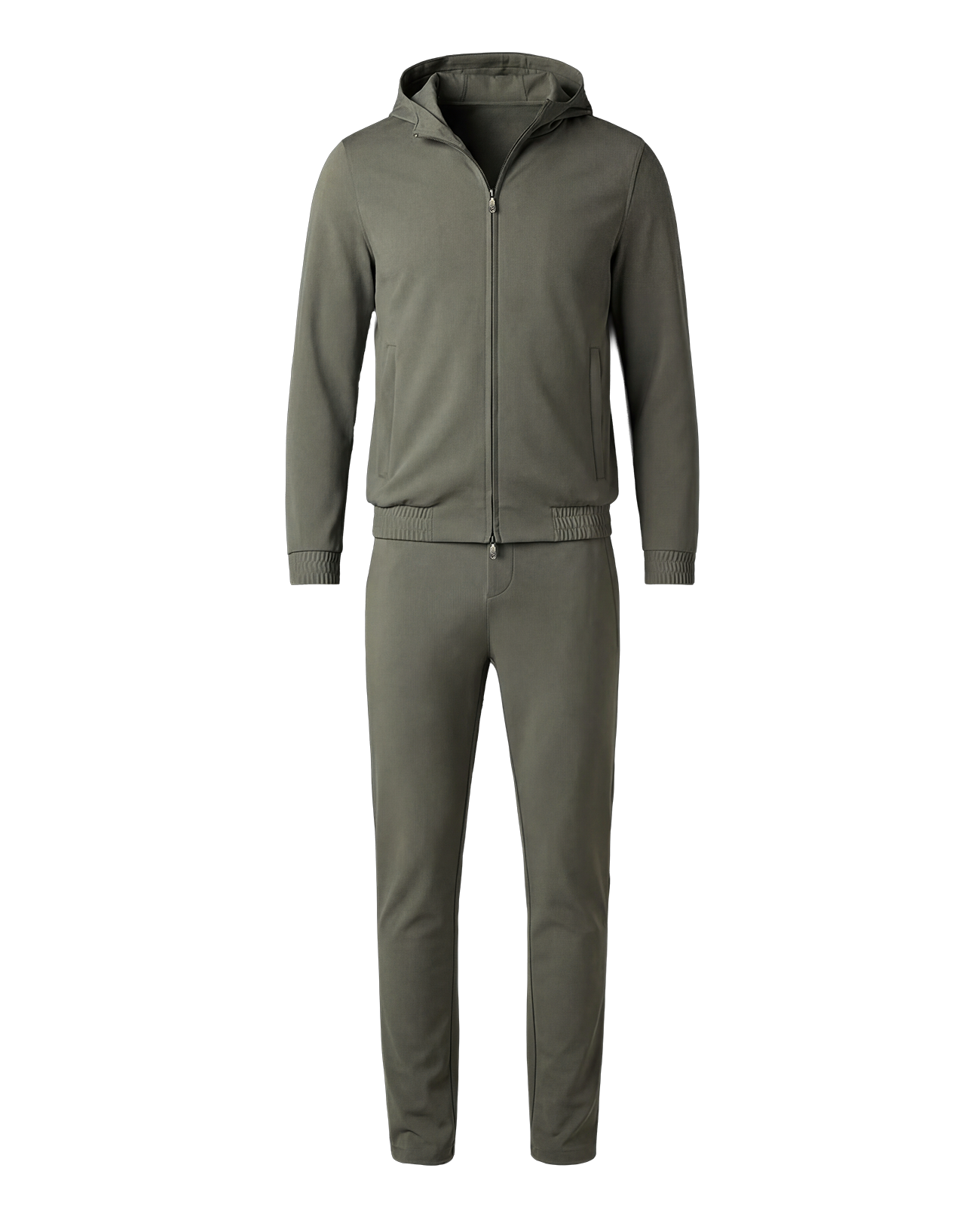 Green tracksuit on a white background