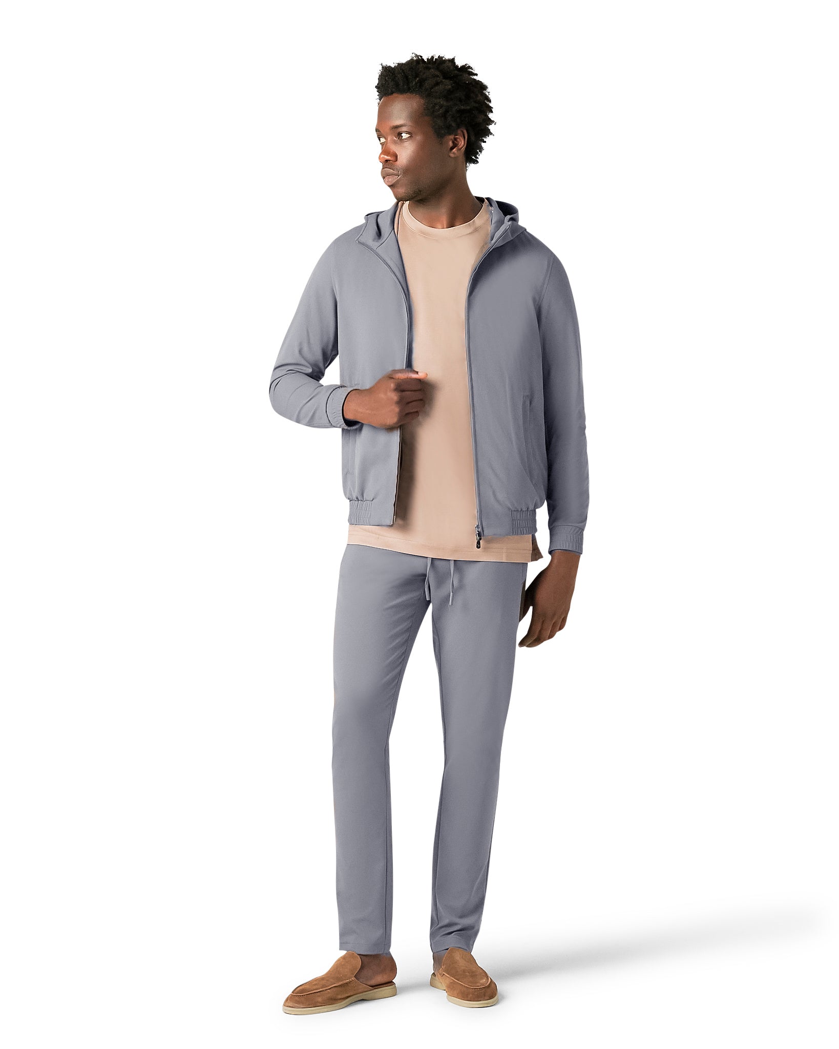 Hooded Tech Suit Grey