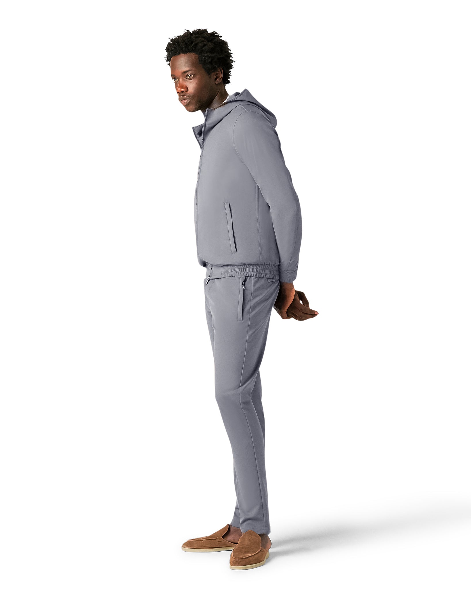 Hooded Tech Suit Grey