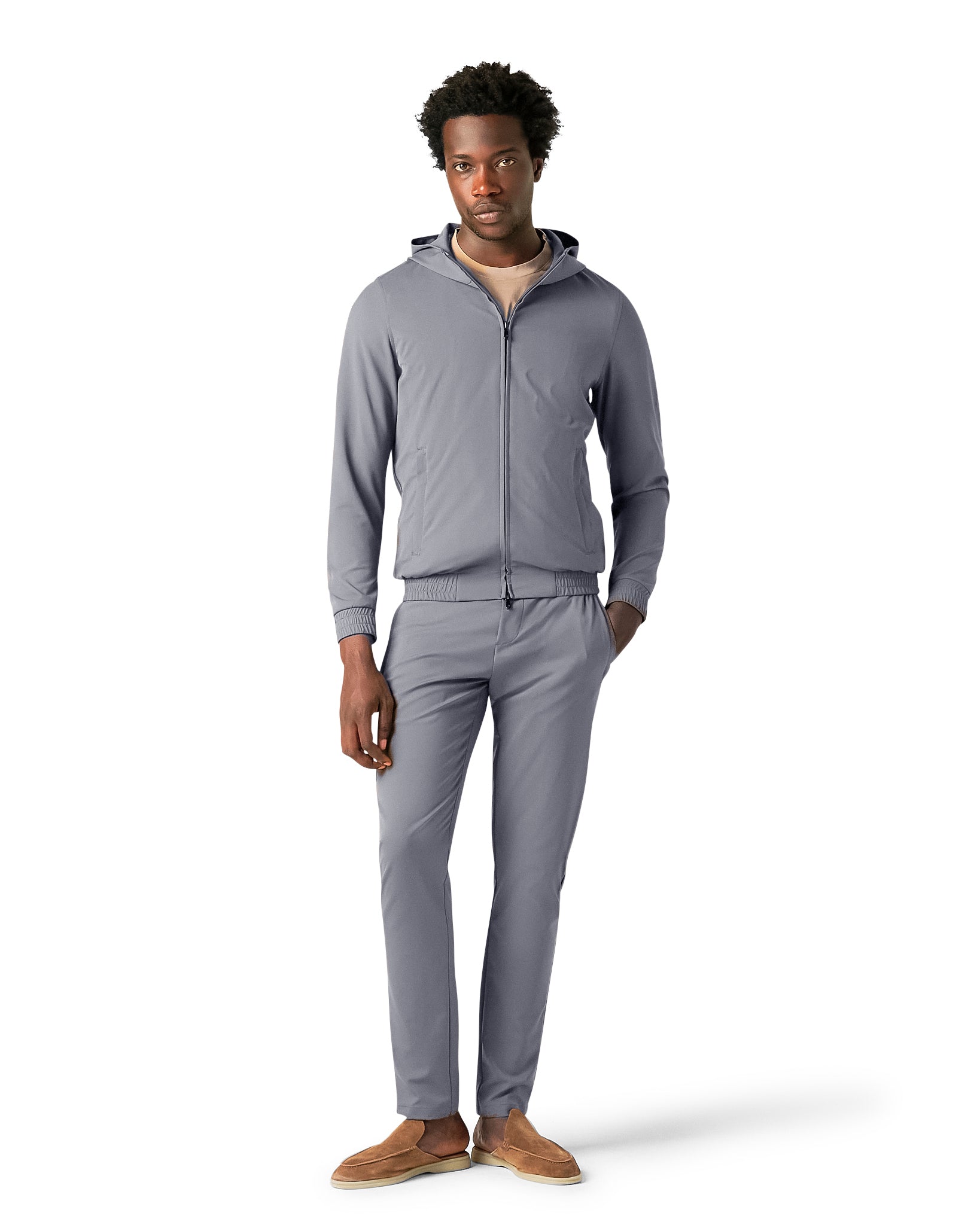 Hooded Tech Suit Grey