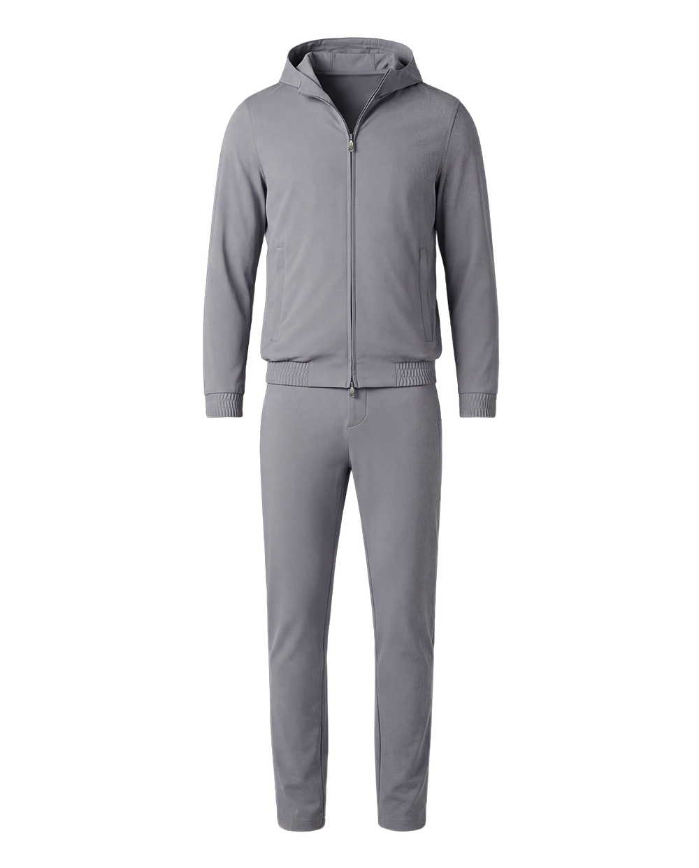 Gray tracksuit on a white background