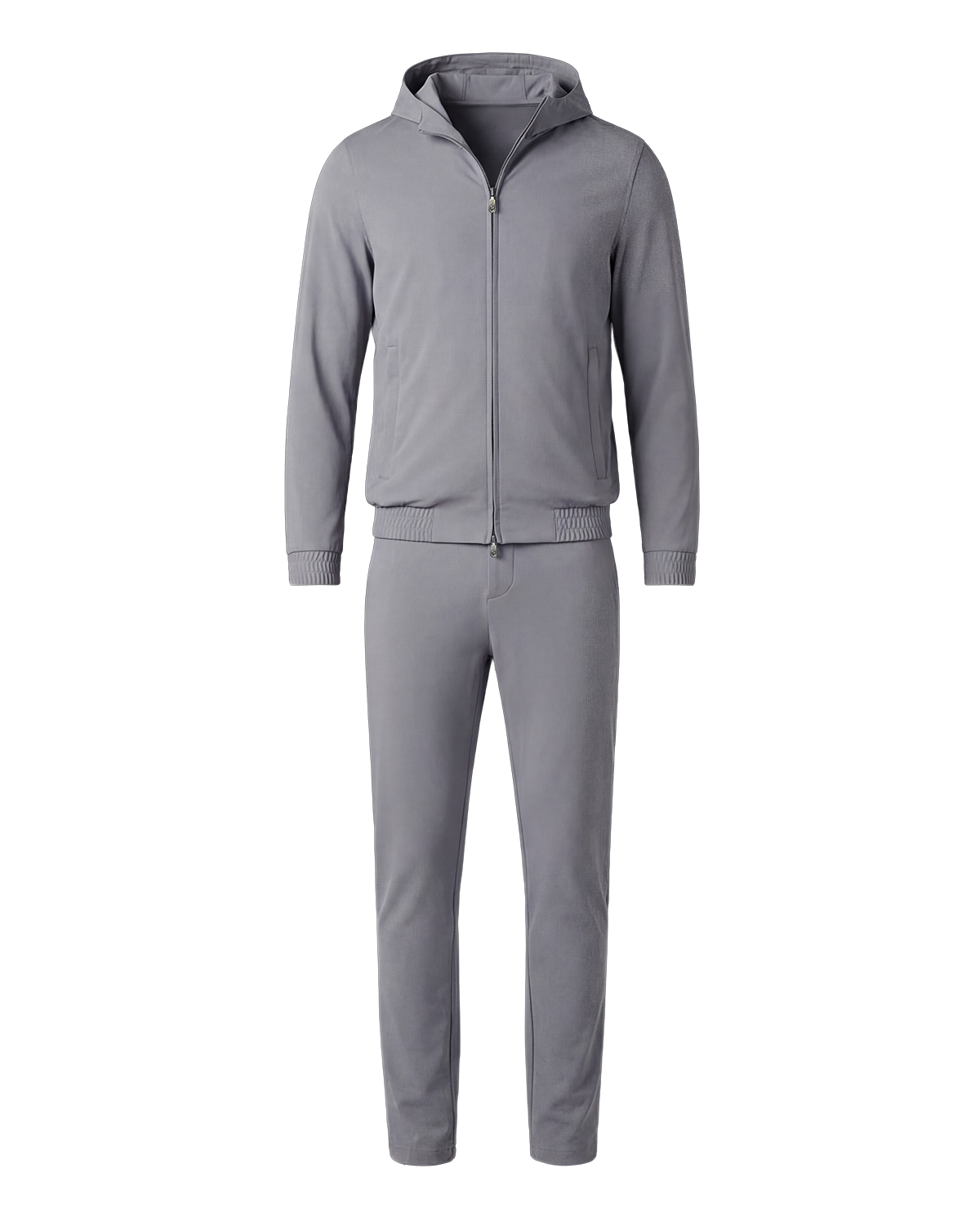 Gray tracksuit on a white background