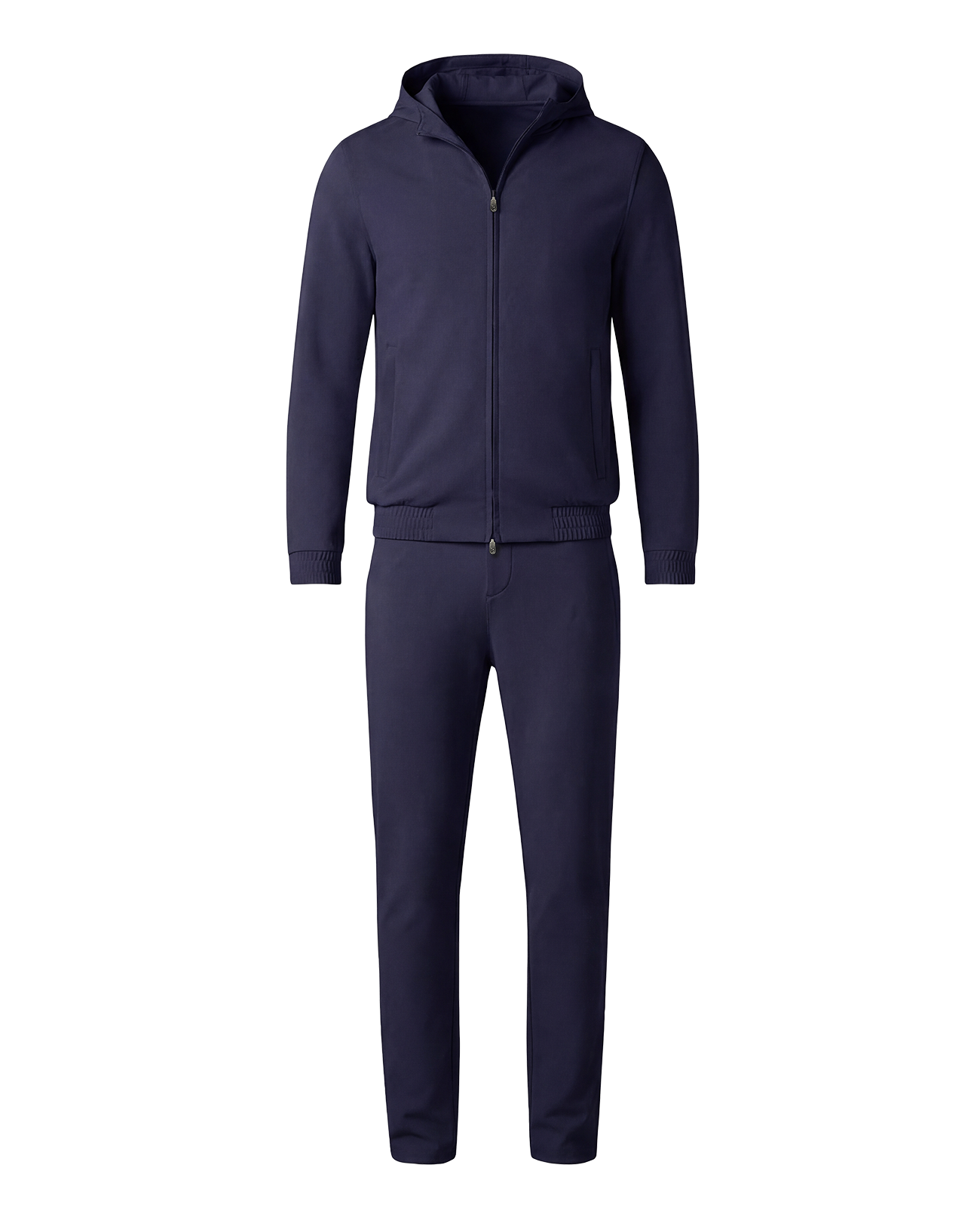 Navy tracksuit on a white background