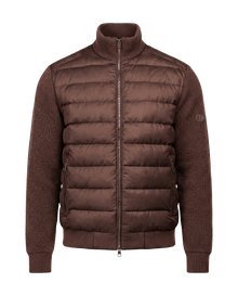 The Knit Sleeve Down Jacket Brown