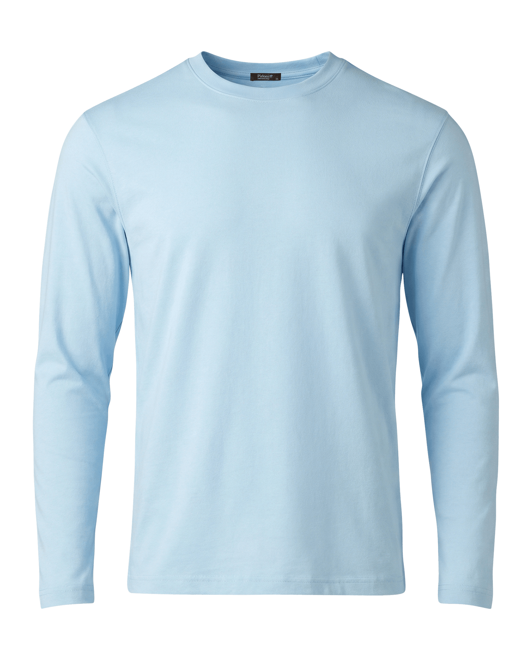 Light blue long-sleeve shirt on a black background