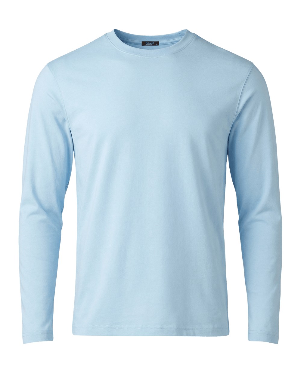 Light blue long-sleeve shirt on a black background
