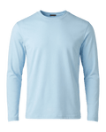Light blue long-sleeve shirt on a black background