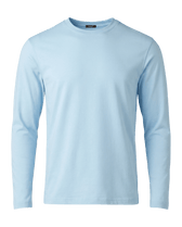 Light blue long-sleeve shirt on a black background