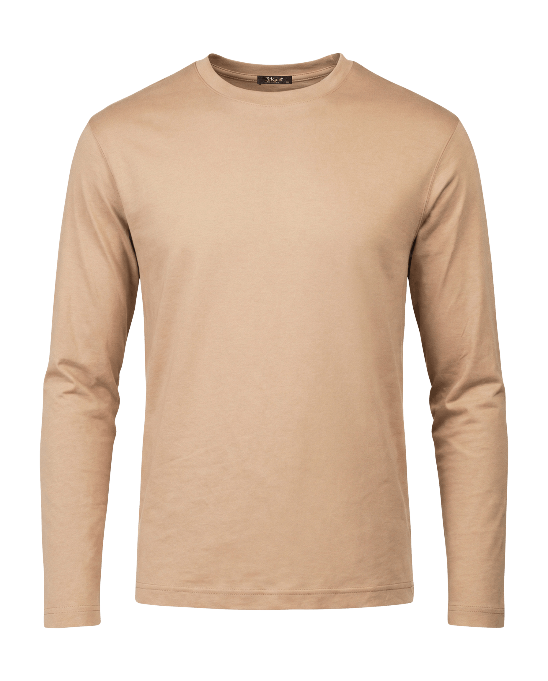 Beige long-sleeve shirt on a black background
