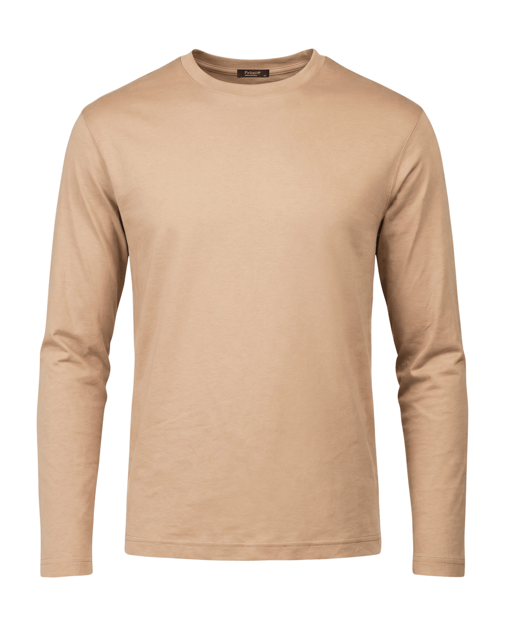 Beige long-sleeve shirt on a black background