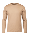 Beige long-sleeve shirt on a black background