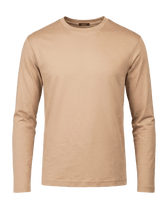 Beige long-sleeve shirt on a black background