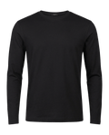 Black long-sleeve shirt on a transparent background