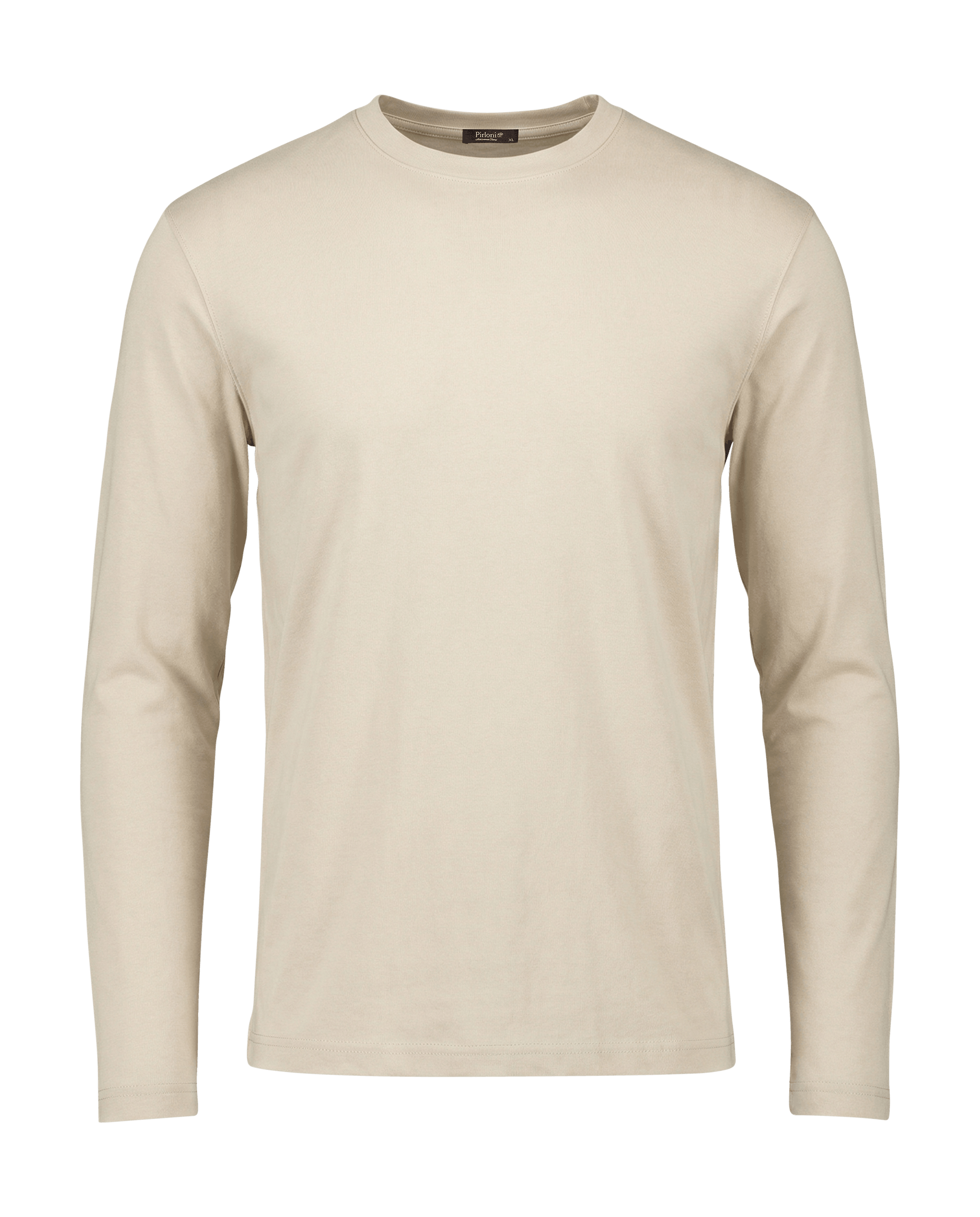 Beige long-sleeve shirt on a black background