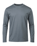 Gray long-sleeve shirt on a black background
