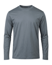 Gray long-sleeve shirt on a black background