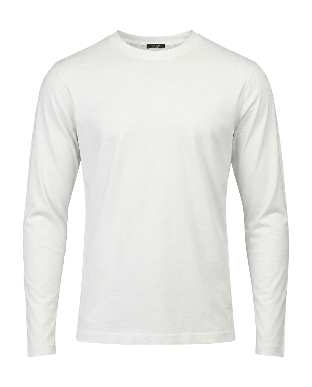 White long-sleeve shirt on a black background