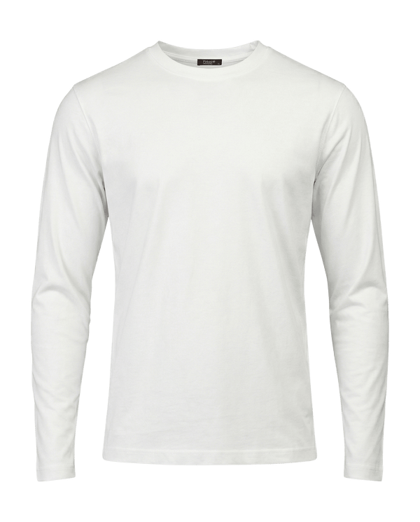 White long-sleeve shirt on a black background