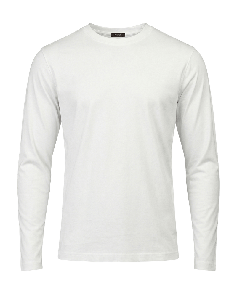 White long-sleeve shirt on a black background