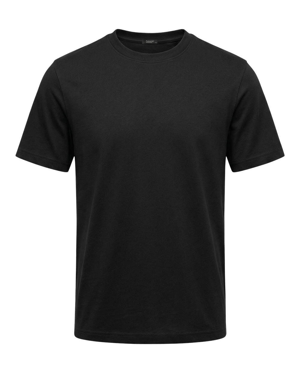 Black t-shirt on a transparent background