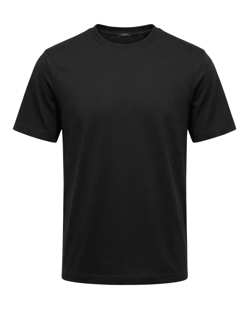 Black t-shirt on a transparent background