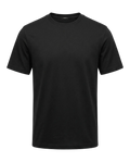 Black t-shirt on a white background