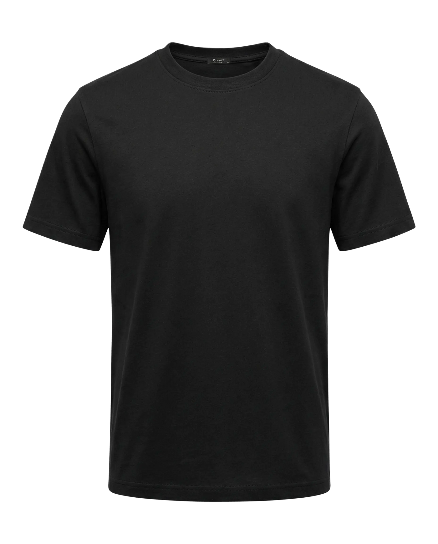 Black t-shirt on a white background