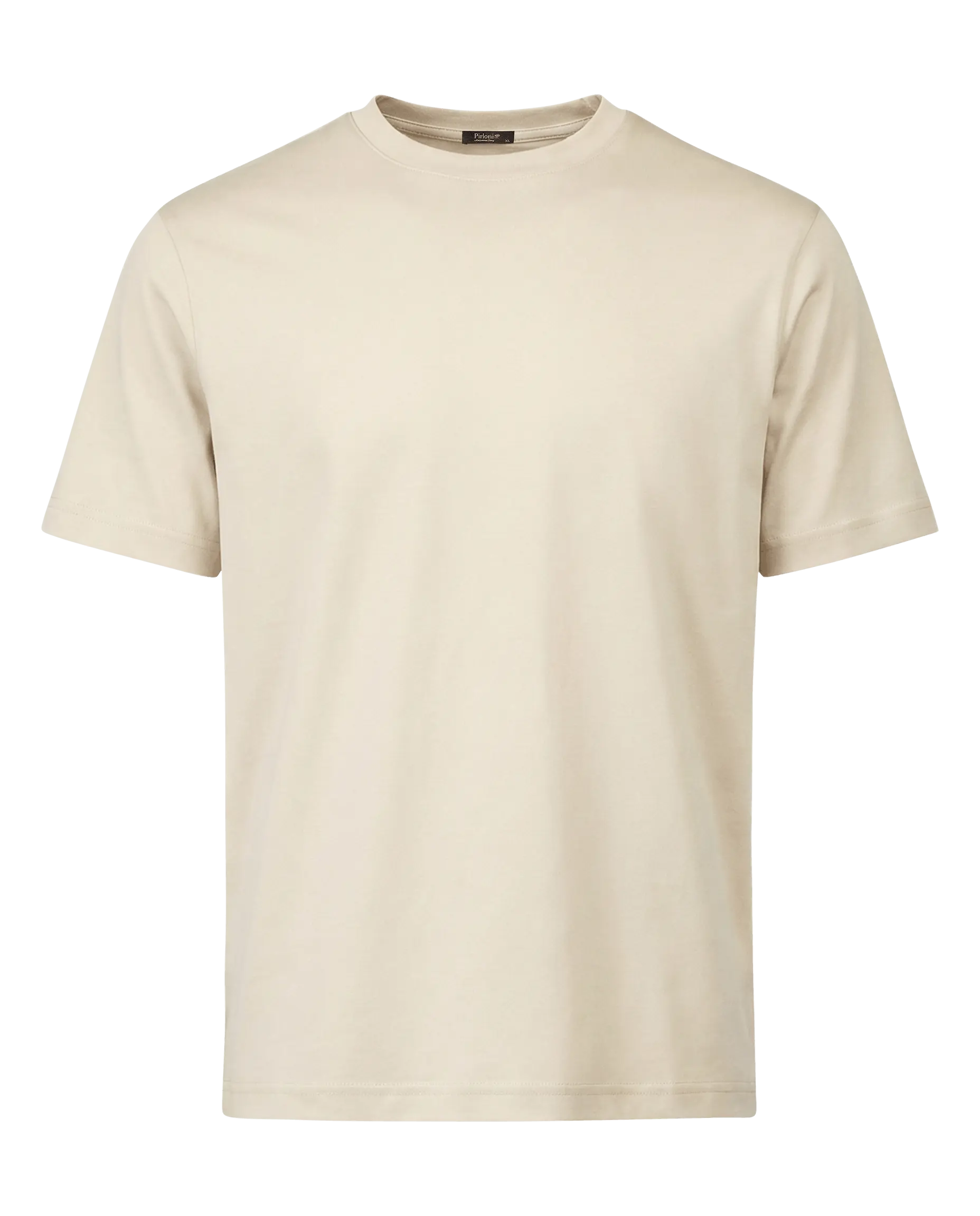 Beige t-shirt on a white background