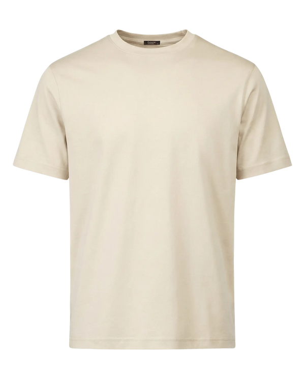 Beige t-shirt on a white background