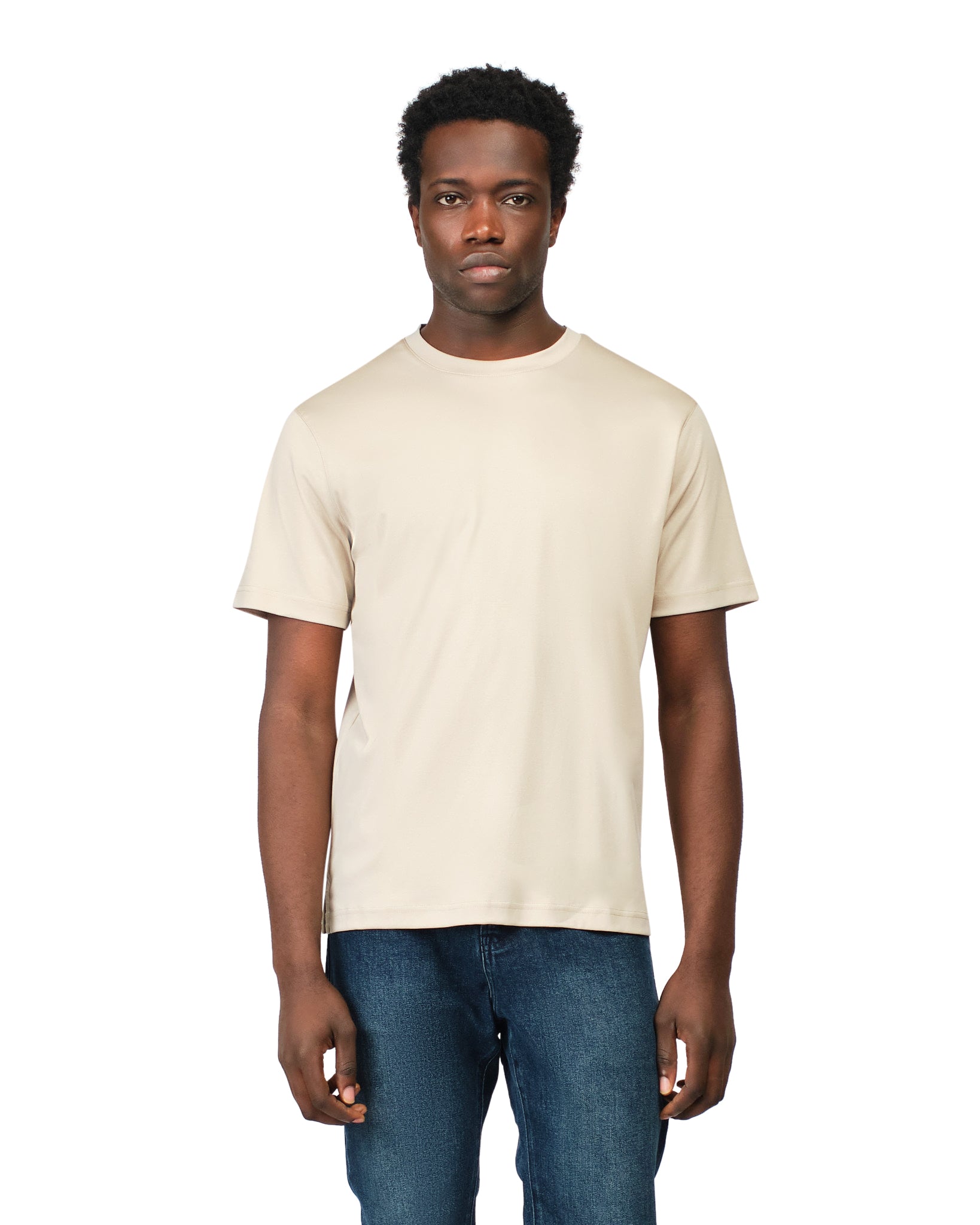 Mercerized Short Sleeve Cream