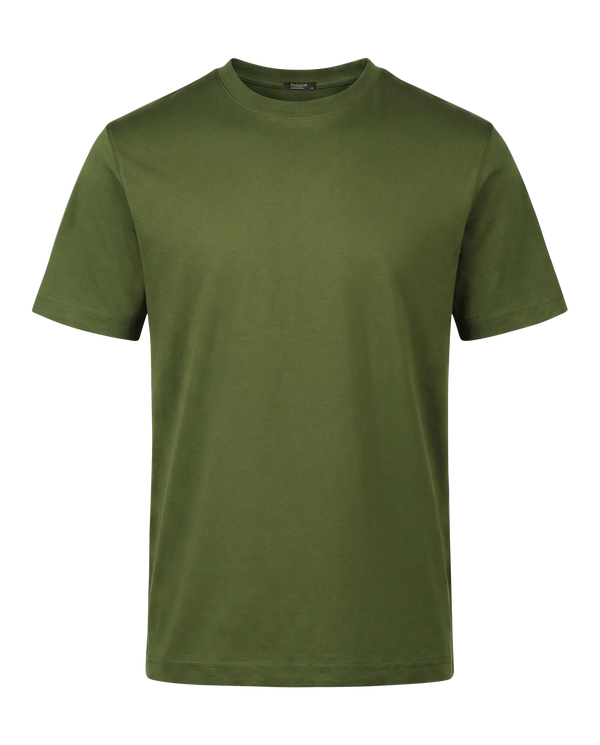 Green t-shirt on a white background