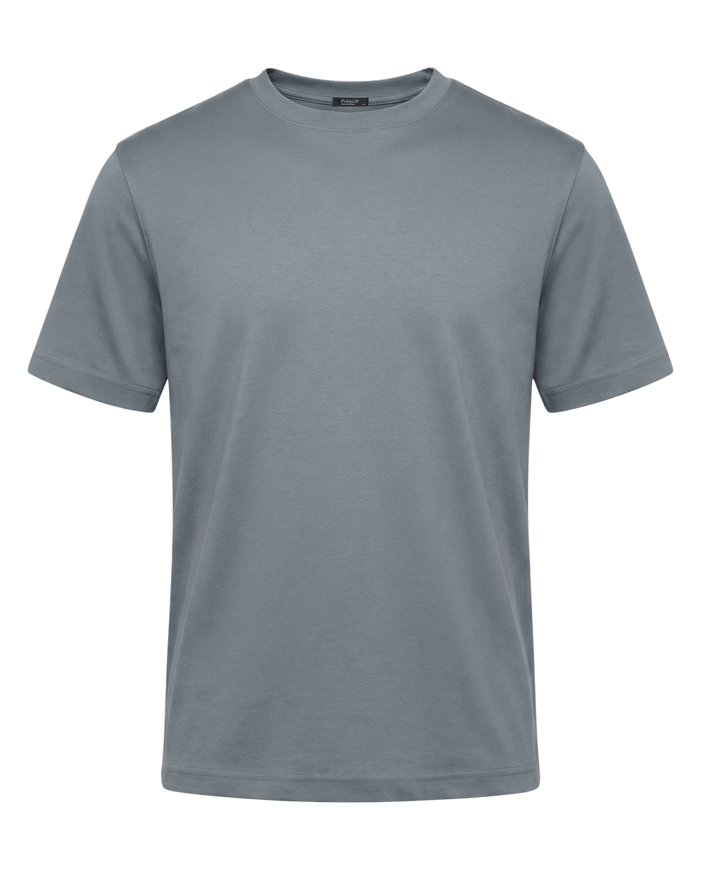 Plain gray t-shirt on a black background