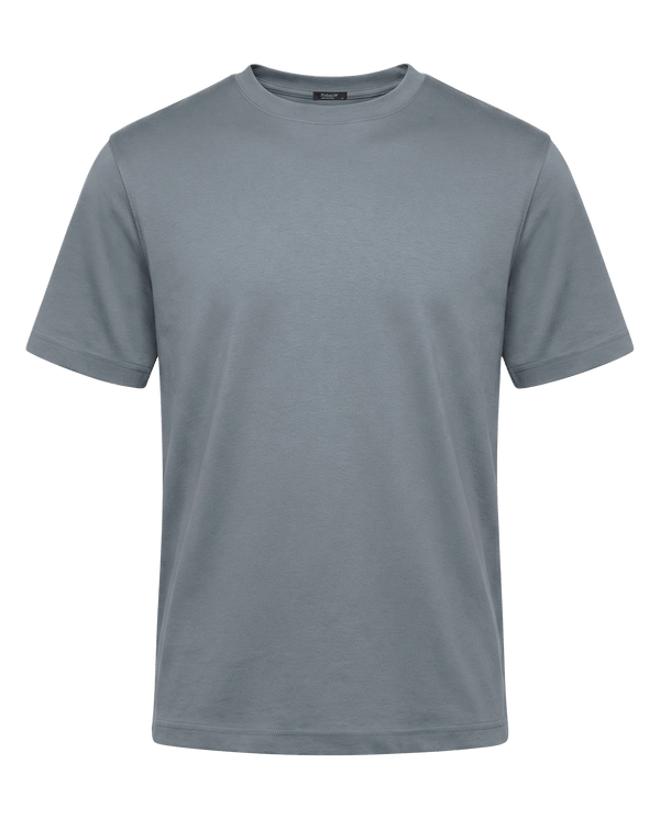 Plain gray t-shirt on a black background