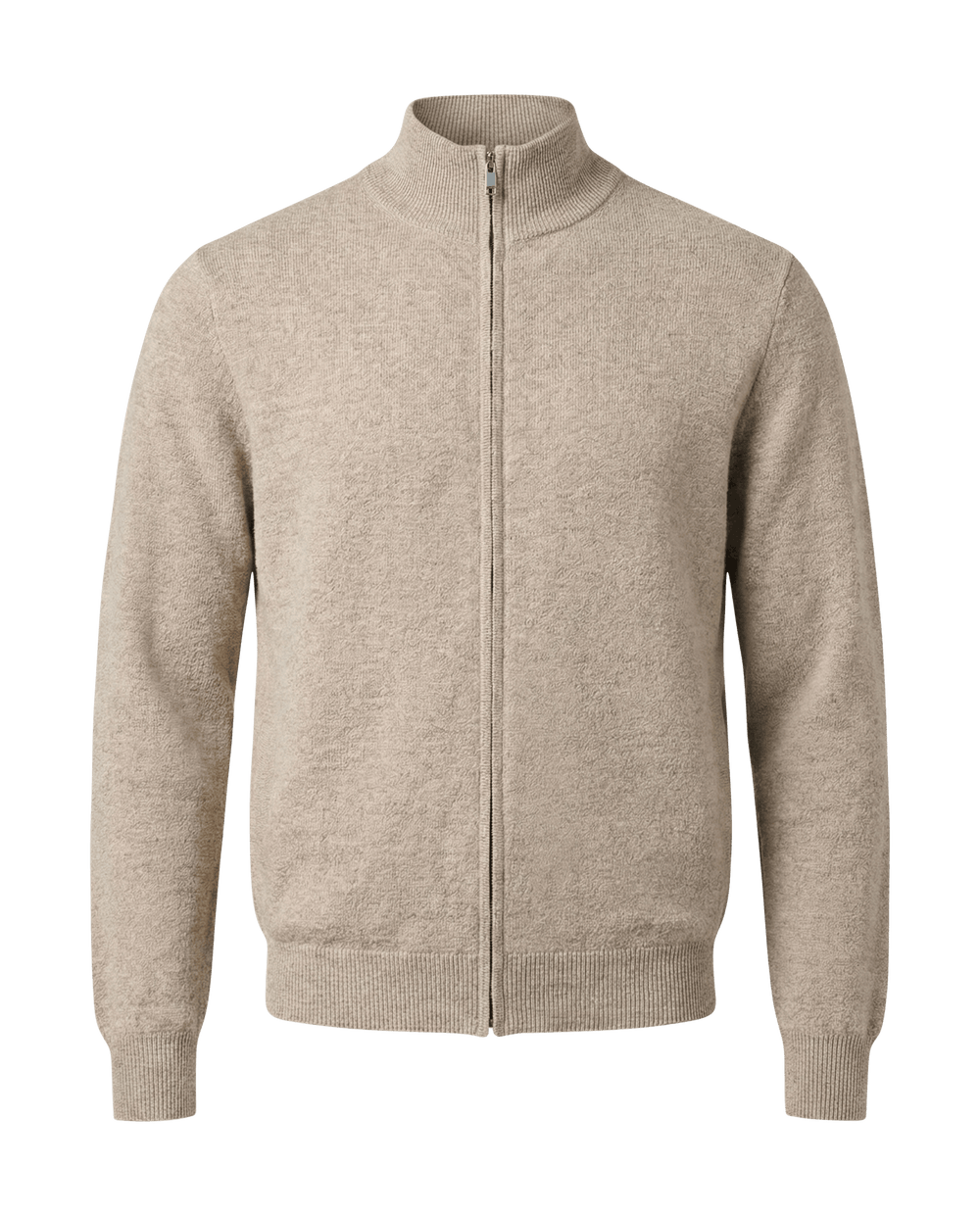 Beige zip-up sweater 