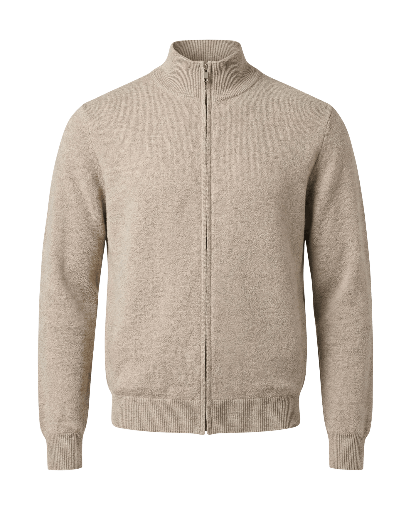 Beige zip-up sweater 