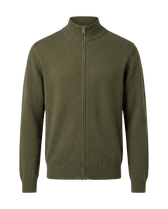 Green zip-up sweater 