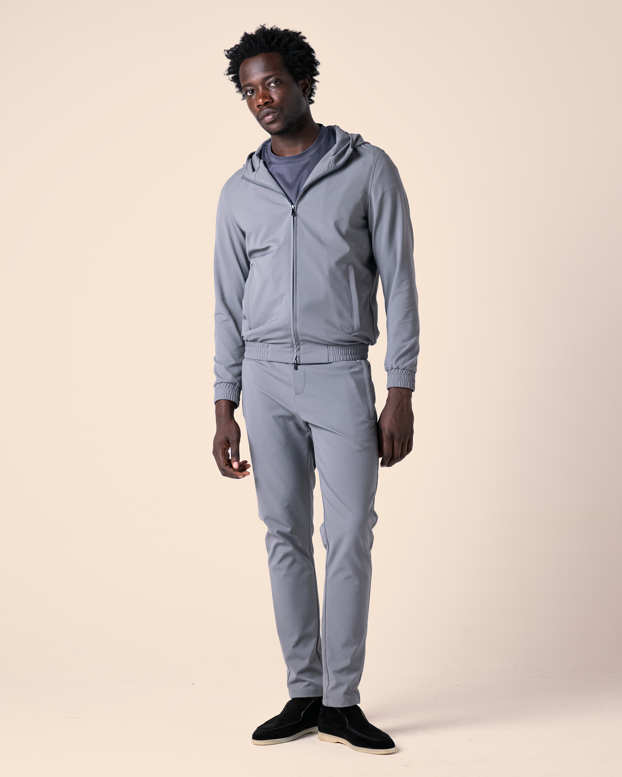 Hooded Tech Suit Grey
