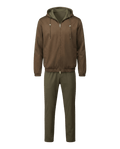 Brown jacket and green pants on a transparent background