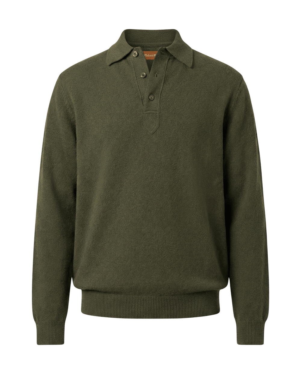 Green sweater with collar 