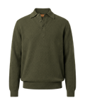 Green sweater with collar 